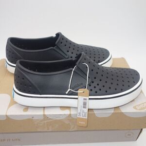 NEW Native Shoes Miles Slip On Shoes Black & White Men's 5 Women’s 7 Unisex